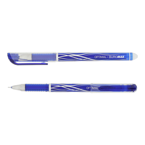 Ручка гелева Пиши-стирай Optimal 0.5мм, чорнило синього кольору, BM.8315-01 BUROMAX